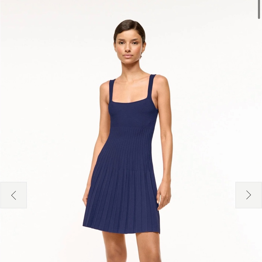STAUD Ellison Navy Blue Dress NWT Medium